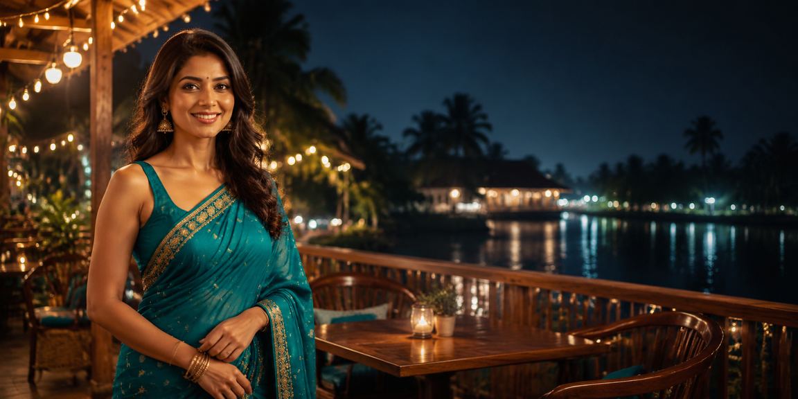 Casino betting environment in Kerala with traditional saree